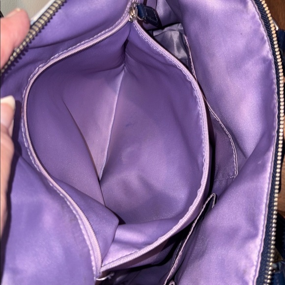 Coach Poppy Pop C Glam tote shoulder bag denim blue/white/Silvertone HW NWOT - Picture 17 of 17